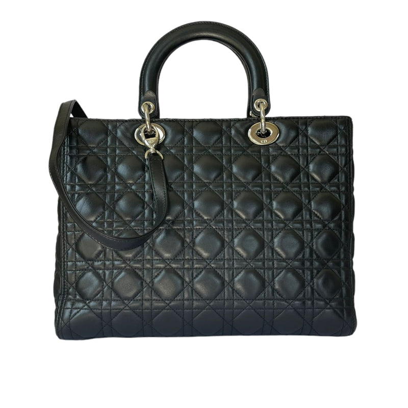 Large Lady Dior Lambskin Black SHW