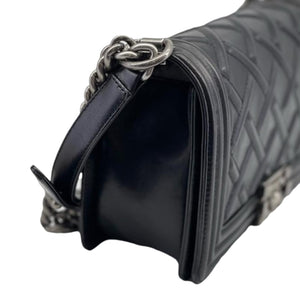 Old Medium Boy Calfskin Black RHW