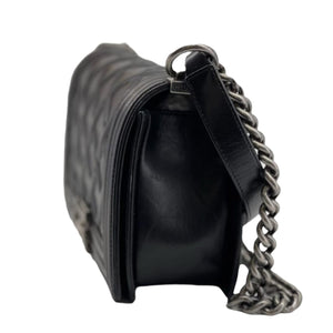 Old Medium Boy Calfskin Black RHW