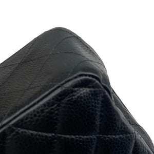 Medium Classic Double Flap Caviar Black SHW