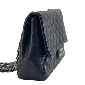 Jumbo Classic Single Flap Lambskin Black SHW