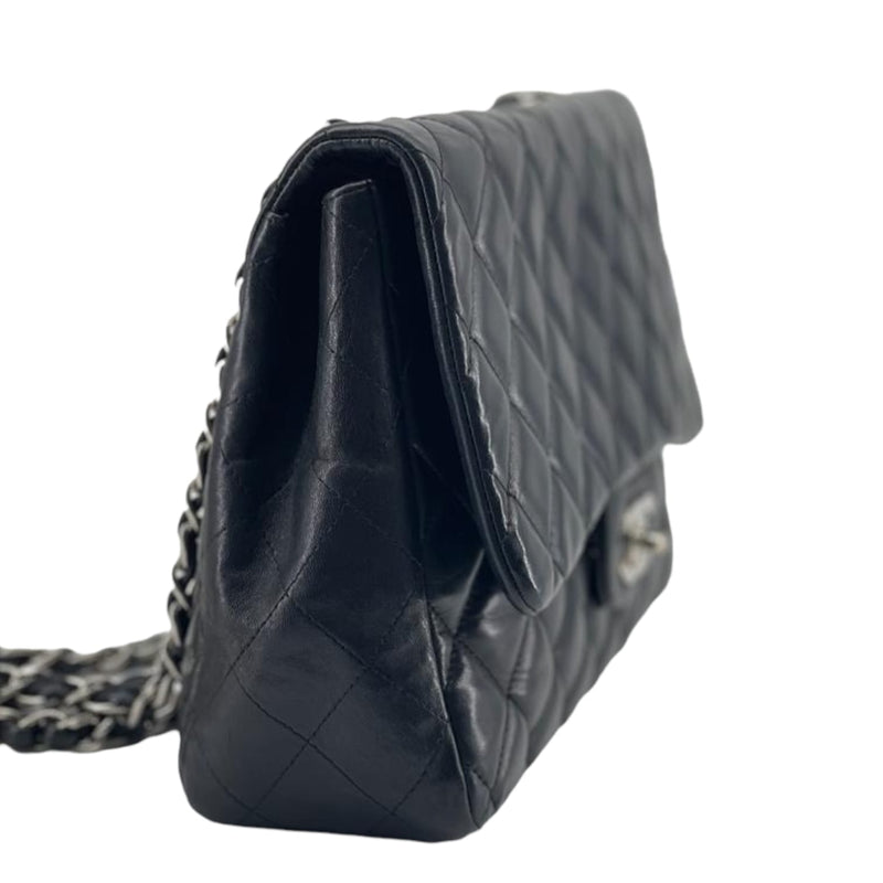 Jumbo Classic Single Flap Lambskin Black SHW