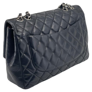 Jumbo Classic Single Flap Lambskin Black SHW