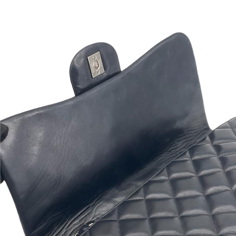 Jumbo Classic Single Flap Lambskin Black SHW