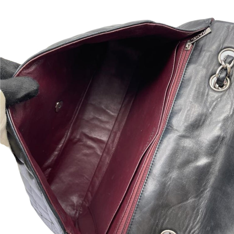 Jumbo Classic Single Flap Lambskin Black SHW