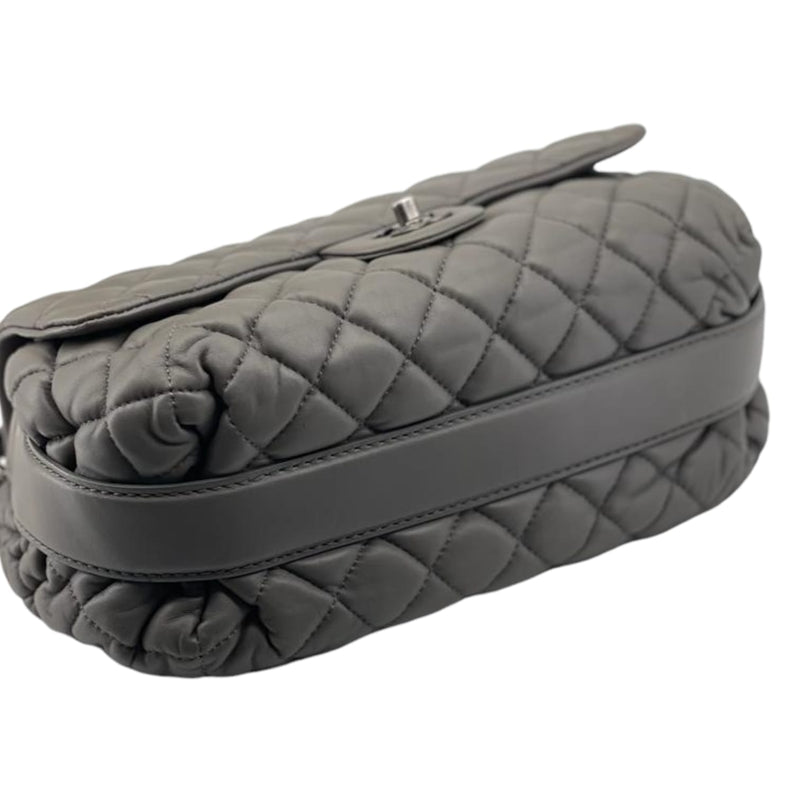 Classic Single Flap Grey Lambskin RHW