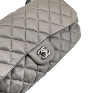 Classic Single Flap Grey Lambskin RHW