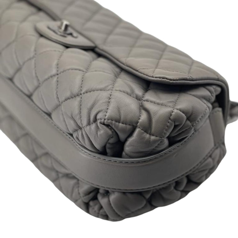 Classic Single Flap Grey Lambskin RHW