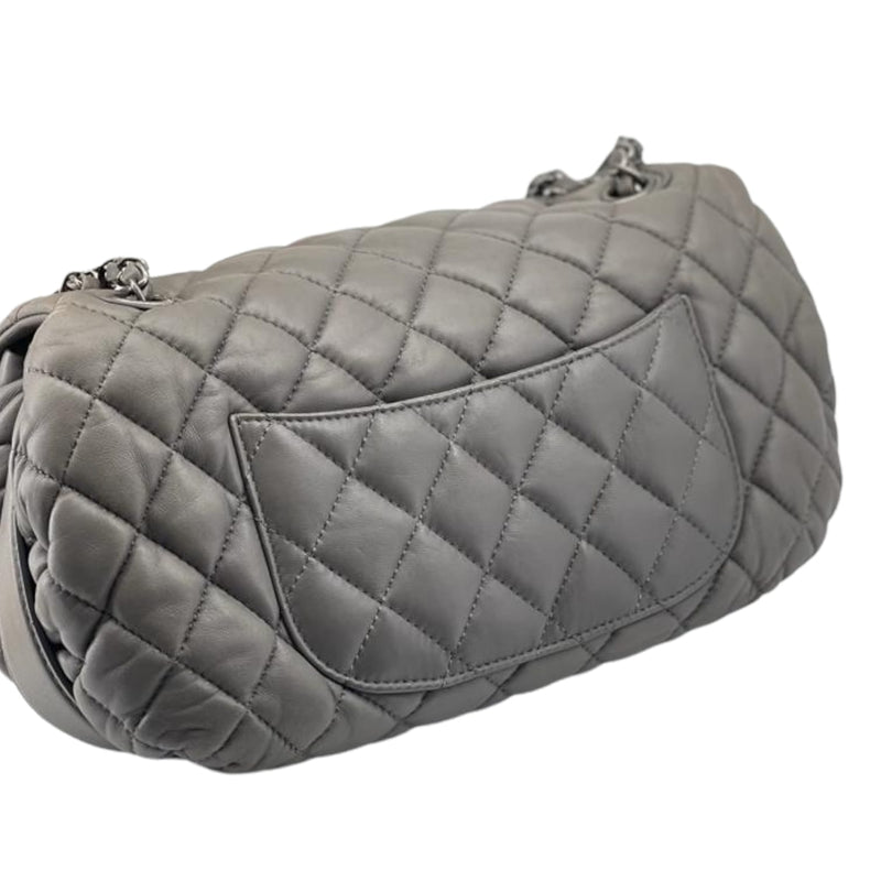 Classic Single Flap Grey Lambskin RHW