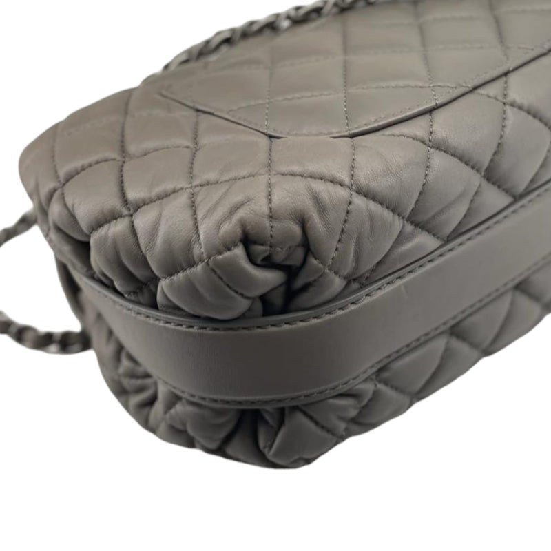 Classic Single Flap Grey Lambskin RHW