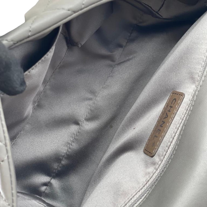 Classic Single Flap Grey Lambskin RHW