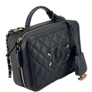 CC Filigree Medium Caviar Vanity Black GHW