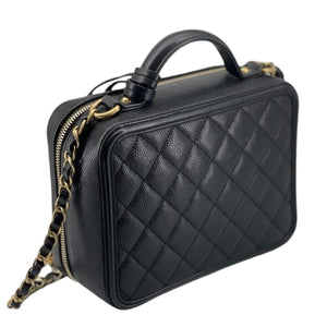 CC Filigree Medium Caviar Vanity Black GHW