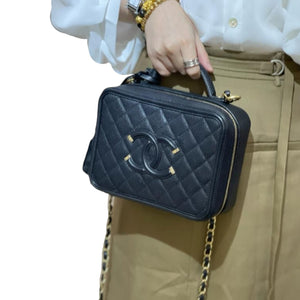 CC Filigree Medium Caviar Vanity Black GHW
