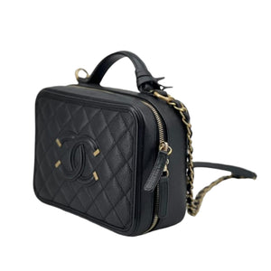 CC Filigree Medium Caviar Vanity Black GHW