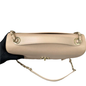 Large Business Affinity Flap Quilted Caviar Beige GHW