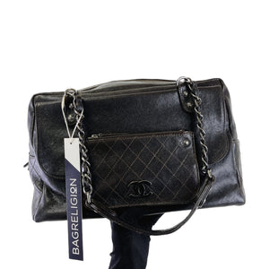 Boston Bag Brown Leather SHW