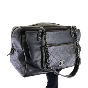 Boston Bag Brown Leather SHW