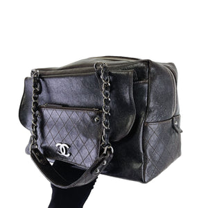 Boston Bag Brown Leather SHW