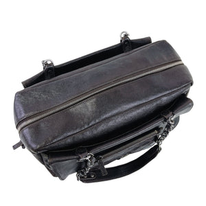 Boston Bag Brown Leather SHW