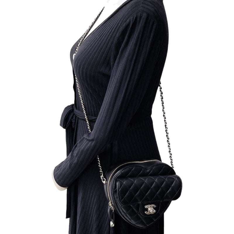 Chanel Heart Bag Black Lambskin with GHW Large ASL3651 – LuxuryPromise