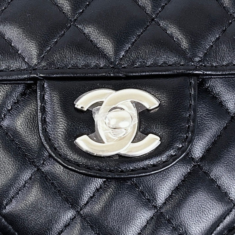 Large Heart Bag Lambskin Black GHW