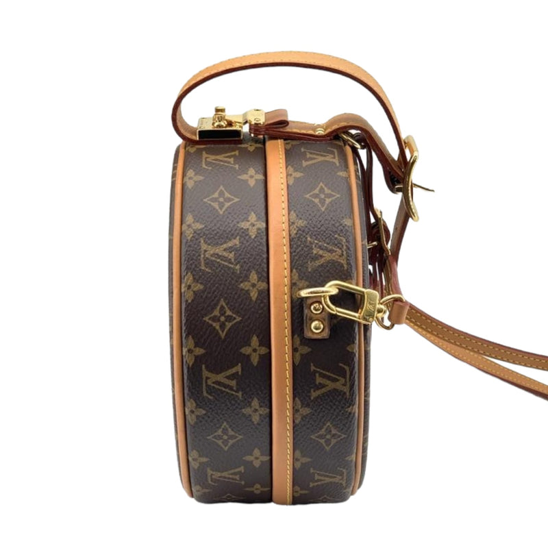 LOUIS VUITTON Petite Boite Chapeau Monogram Canvas Shoulder Bag Brown