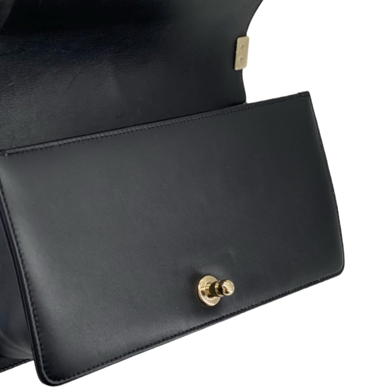 Old Medium Boy Calfskin Black LGHW