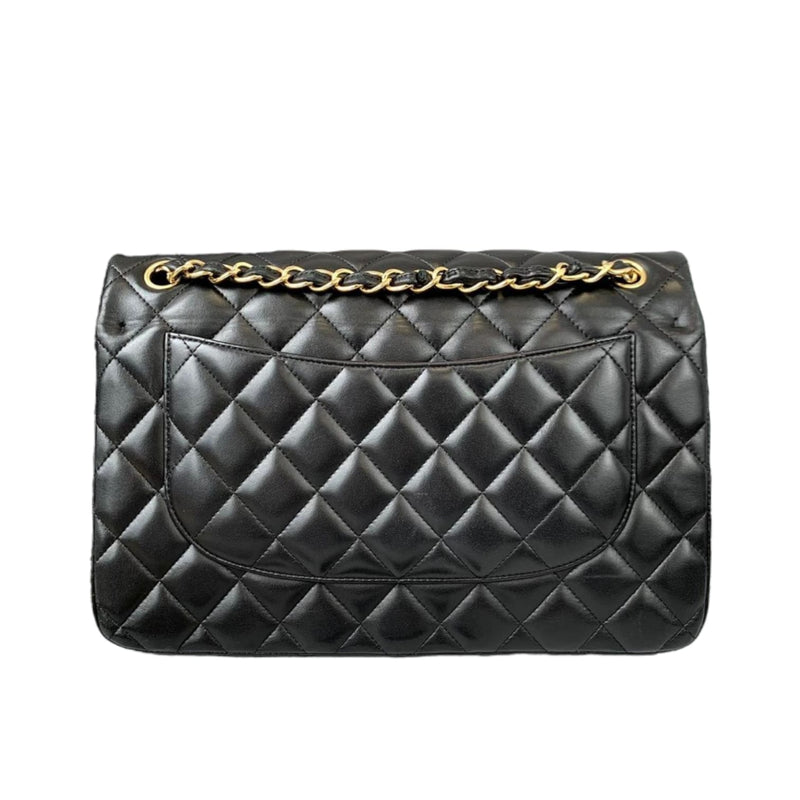 Jumbo Classic Double Flap Lambskin Black GHW
