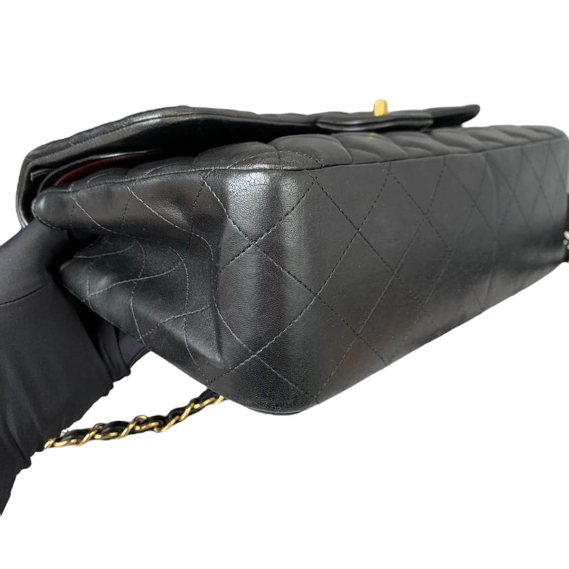 Jumbo Classic Double Flap Lambskin Black GHW