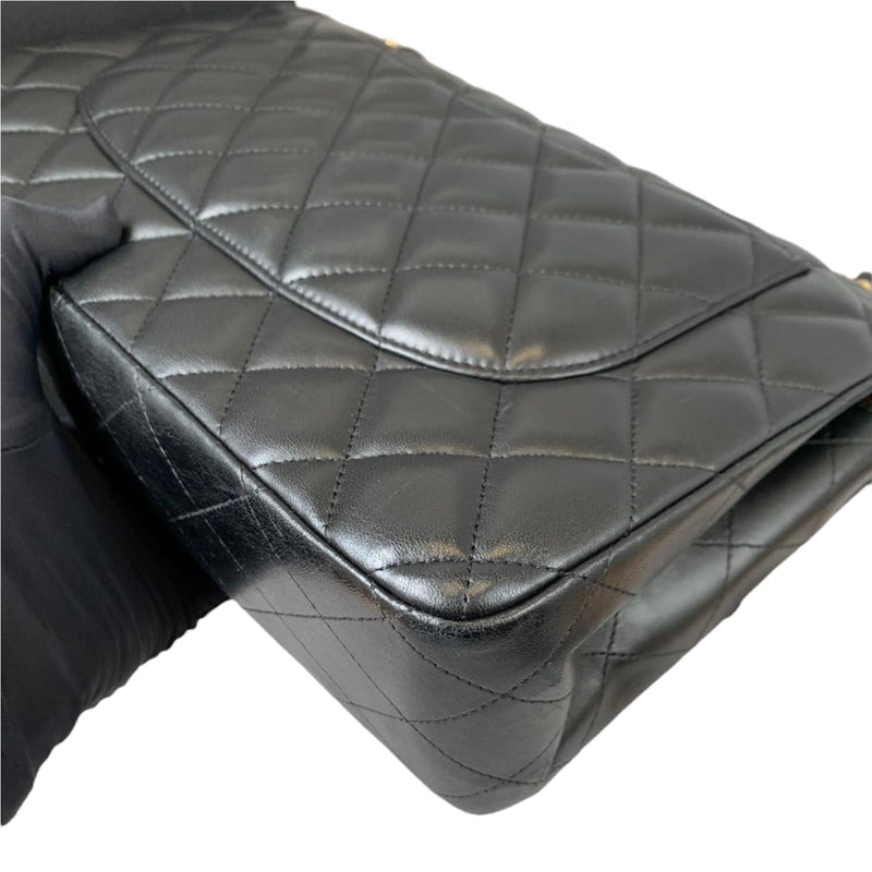Jumbo Classic Double Flap Lambskin Black GHW