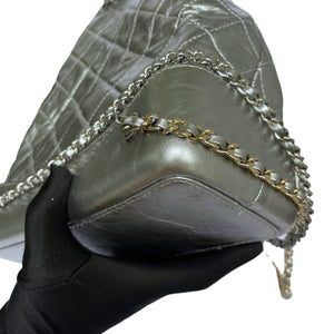 Gabrielle Backpack Aged Calfskin Metallic Silver MHW
