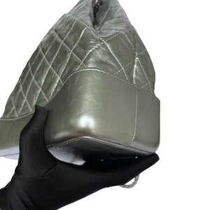 Gabrielle Backpack Aged Calfskin Metallic Silver MHW