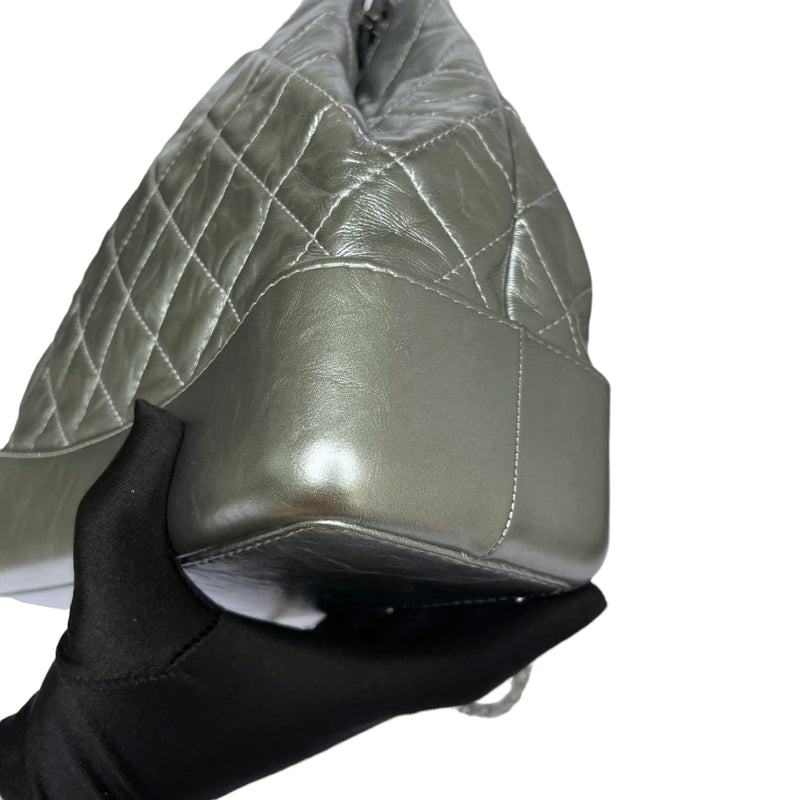 Gabrielle Backpack Aged Calfskin Metallic Silver MHW