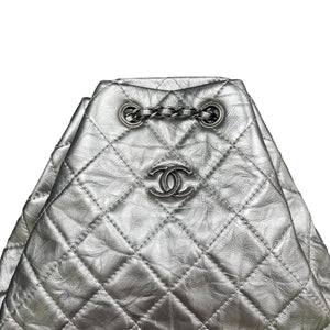 Gabrielle Backpack Aged Calfskin Metallic Silver MHW