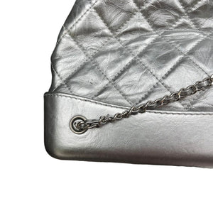 Gabrielle Backpack Aged Calfskin Metallic Silver MHW