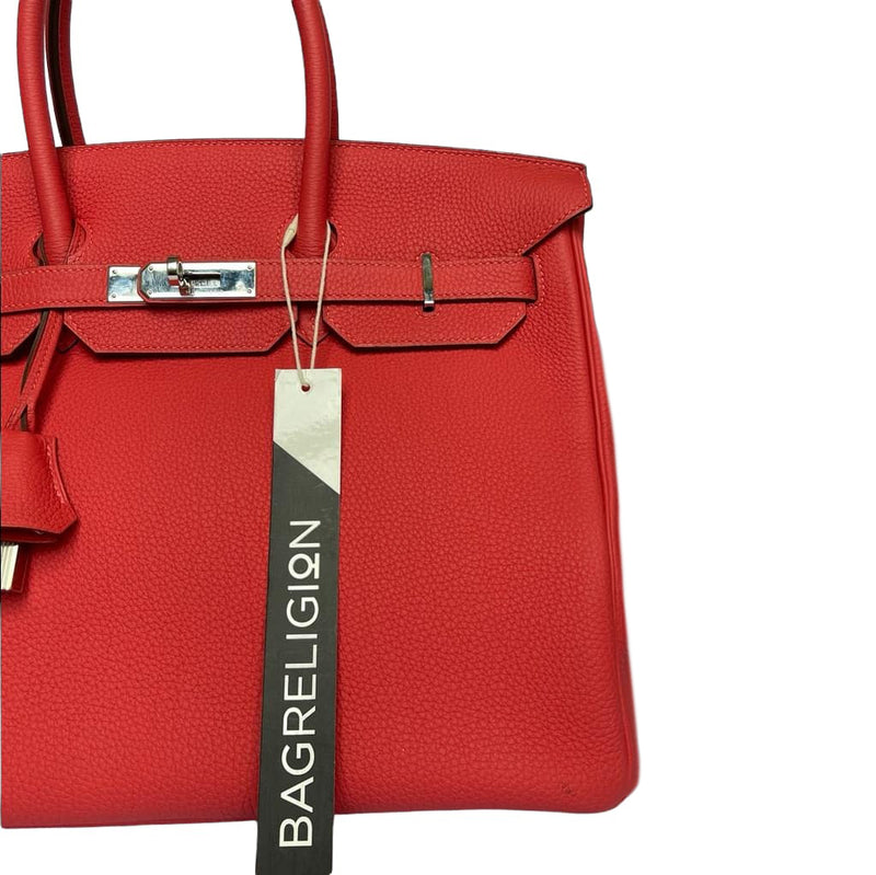 Birkin 35 Togo Rouge Pivoine PHW