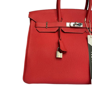 Birkin 35 Togo Rouge Pivoine PHW