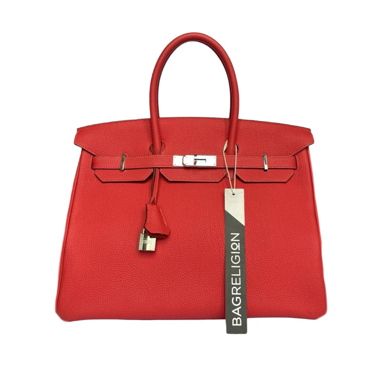 Birkin 35 Togo Rouge Pivoine PHW