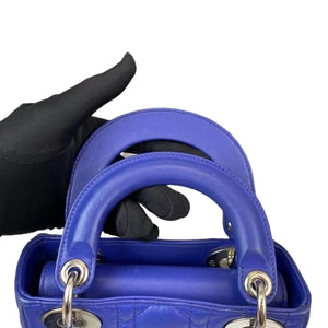 Mini Lady Dior Lambskin Blue SHW