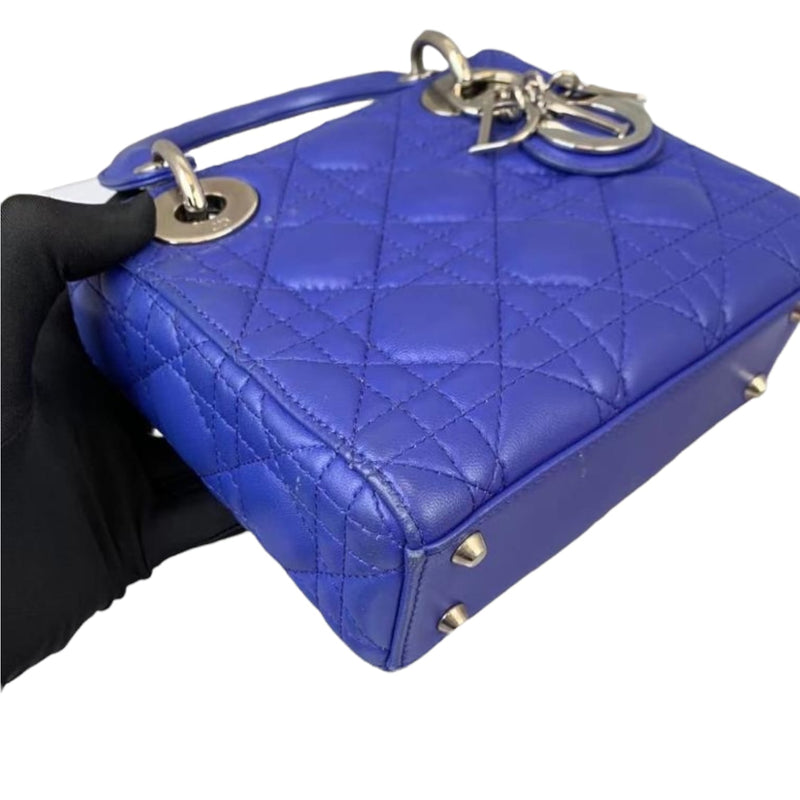 Mini Lady Dior Lambskin Blue SHW