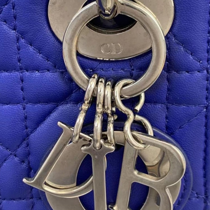 Mini Lady Dior Lambskin Blue SHW