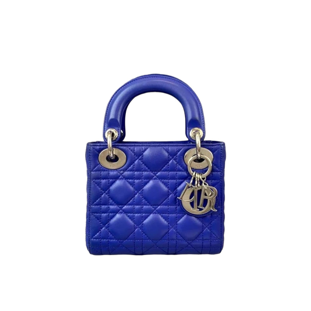 Mini Lady Dior Lambskin Blue SHW