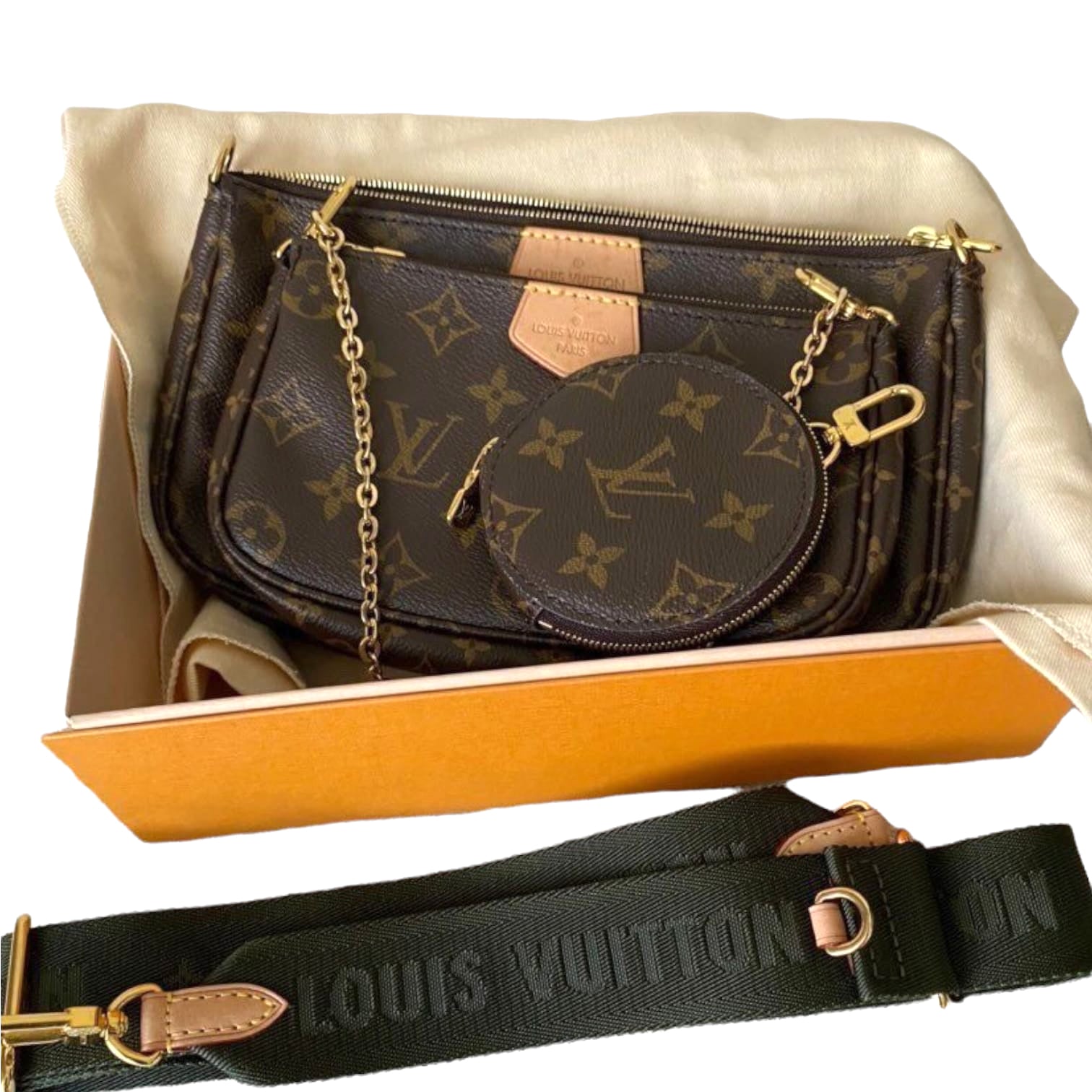 Louis Vuitton Monogram Multi Pochette Accessoires Khaki GHW – Bag
