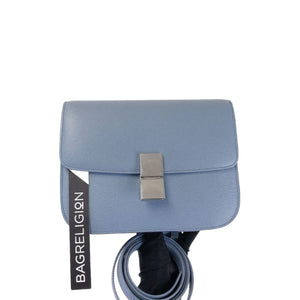 Medium Classic Calfskin Blue SHW