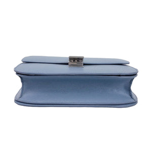 Medium Classic Calfskin Blue SHW