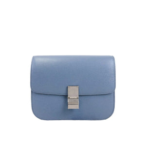 Medium Classic Calfskin Blue SHW