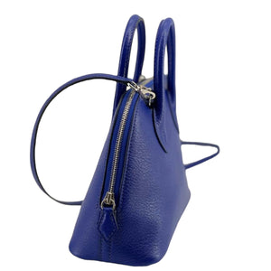 Mini Bolide Chevre Leather Blue Electric PHW