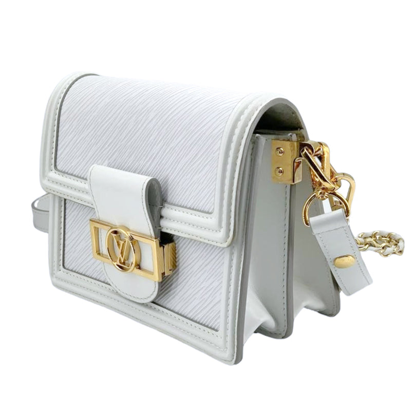 Mini Dauphine Epi Leather Immaculate White GHW