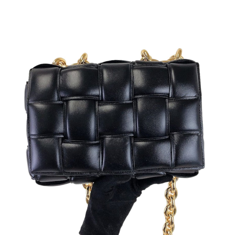 Chain Cassette Bag Leather Black GHW